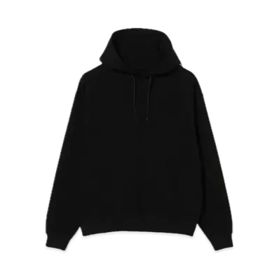 BEAMS Suvin Cotton Hoodie "Black"