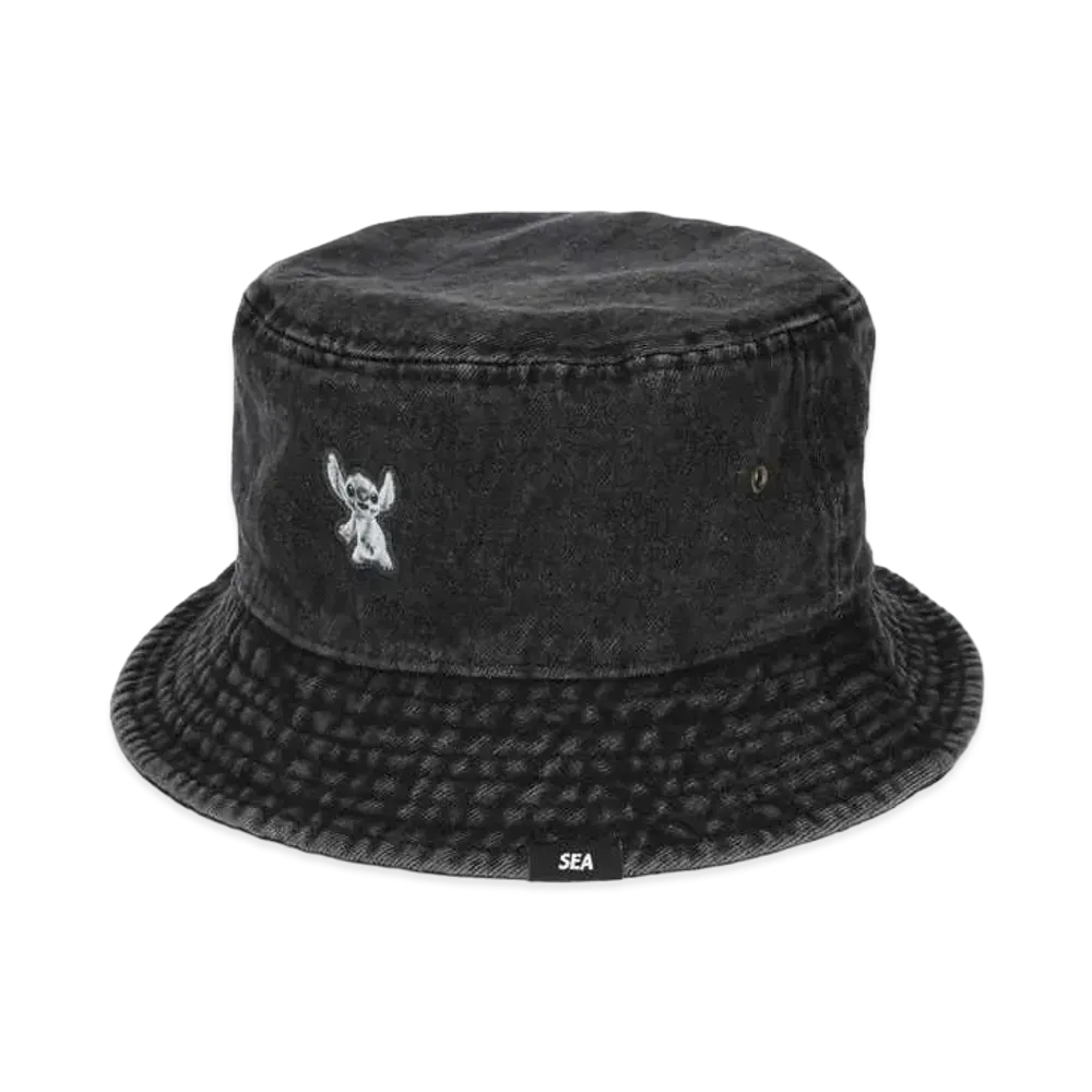 WIND AND SEA Stitch / Denim Bucket Hat "Black"