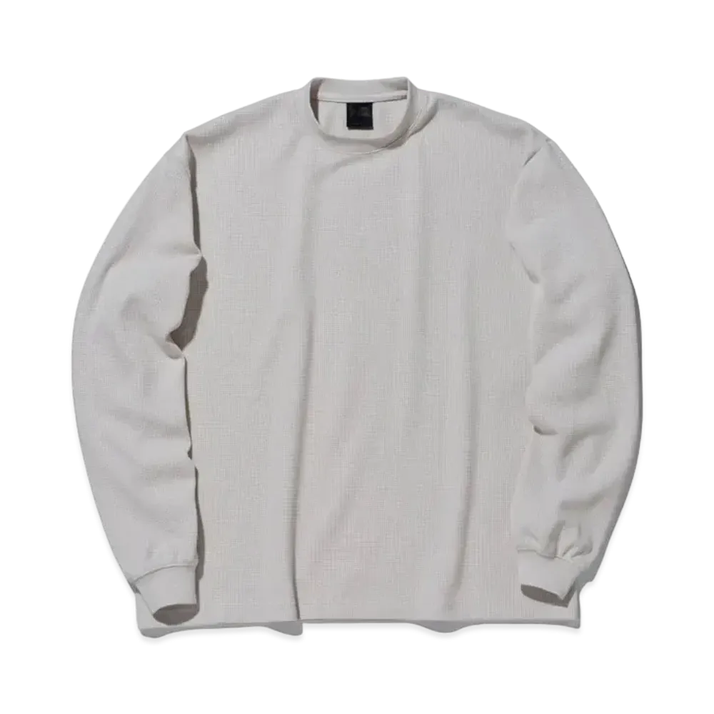 NEW ERA BLACK LABEL FW23 Long Sleeve Oversized Waffle T-shirt "Stone"