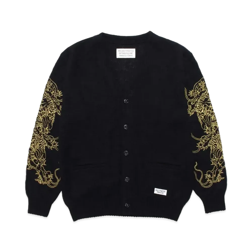 WACKO MARIA TIM LEHI / MOHAIR KNIT CARDIGAN "Black"