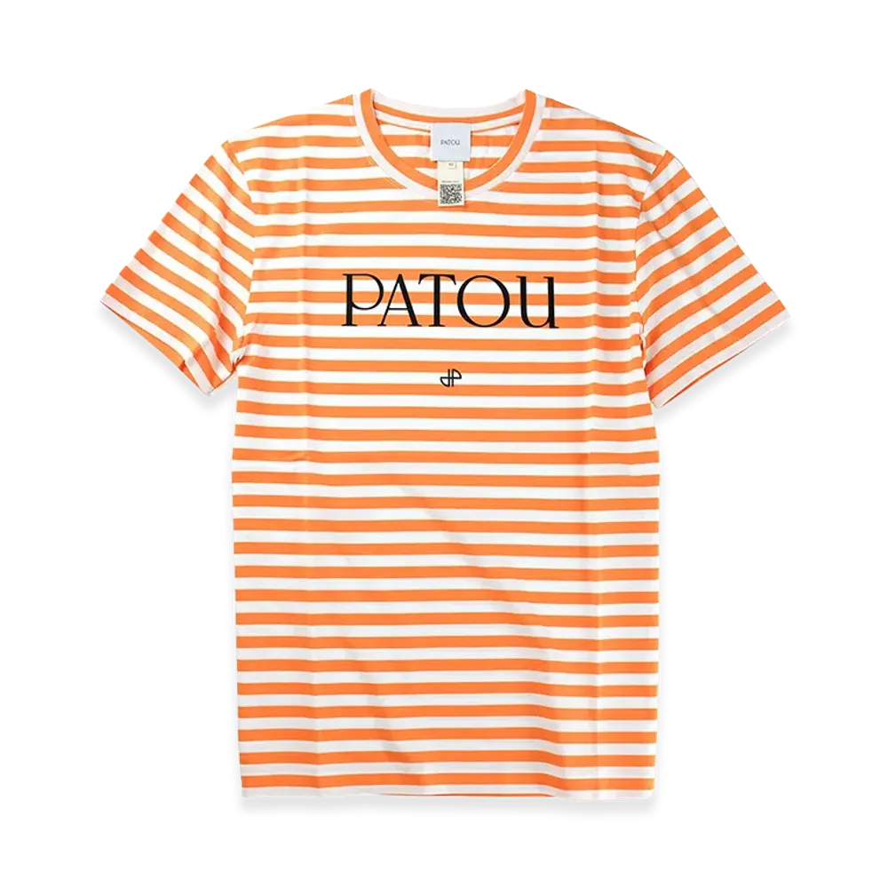 PATOU Women's Embroidered Cotton T-Shirt "Orange"