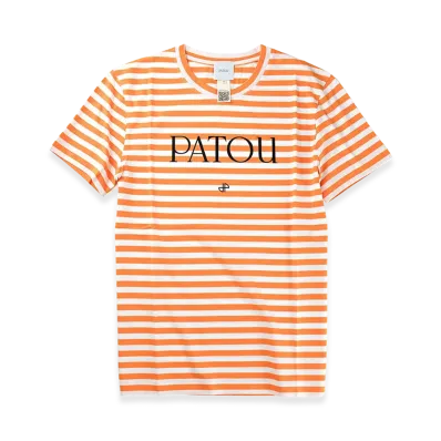 PATOU Women's Embroidered Cotton T-Shirt "Orange"