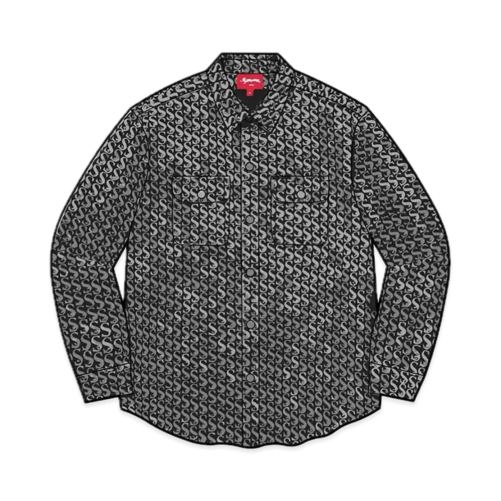 Supreme Monogram Denim Shirt "Black"