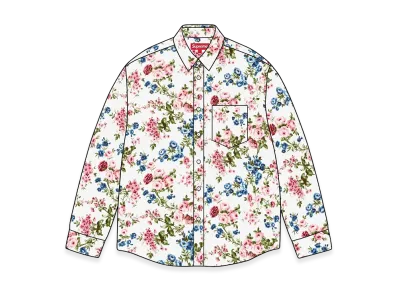 Supreme Floral Flannel Shirt "White"
