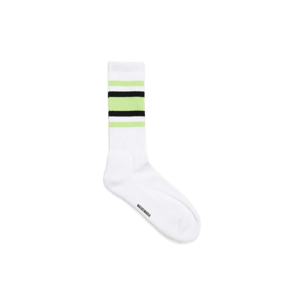 WACKO MARIA Sports Socks "White/Green"
