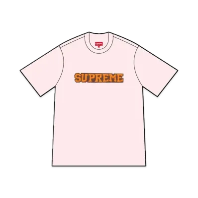 Supreme Satin Applique S/S Top "Pink"