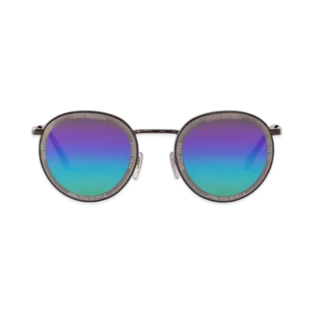 Louis Vuitton LV Super Vision Metal Round Sunglasses "Gradient Blue"