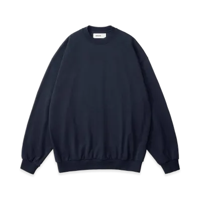 everyone Light Weight Cotton Crew Neck Sweatshirt "Navy"