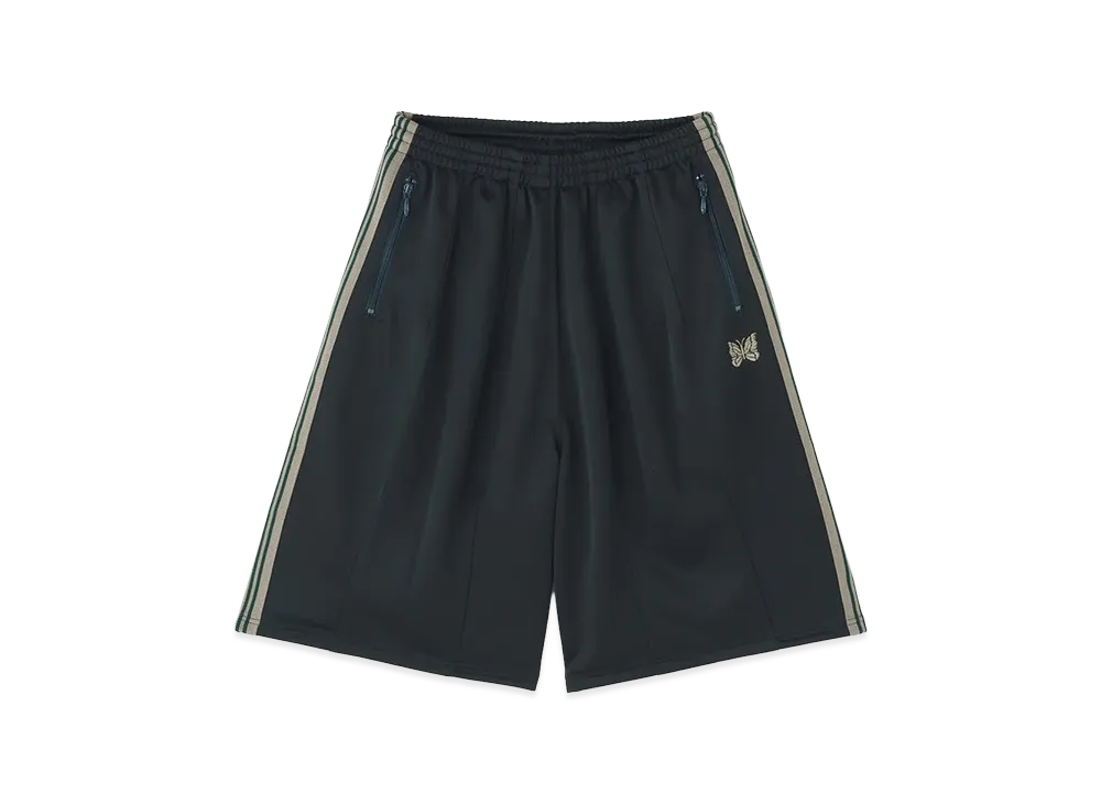 NEEDLES x LHP H.D.Track Pant Shorts - Poly Smooth "Olive"