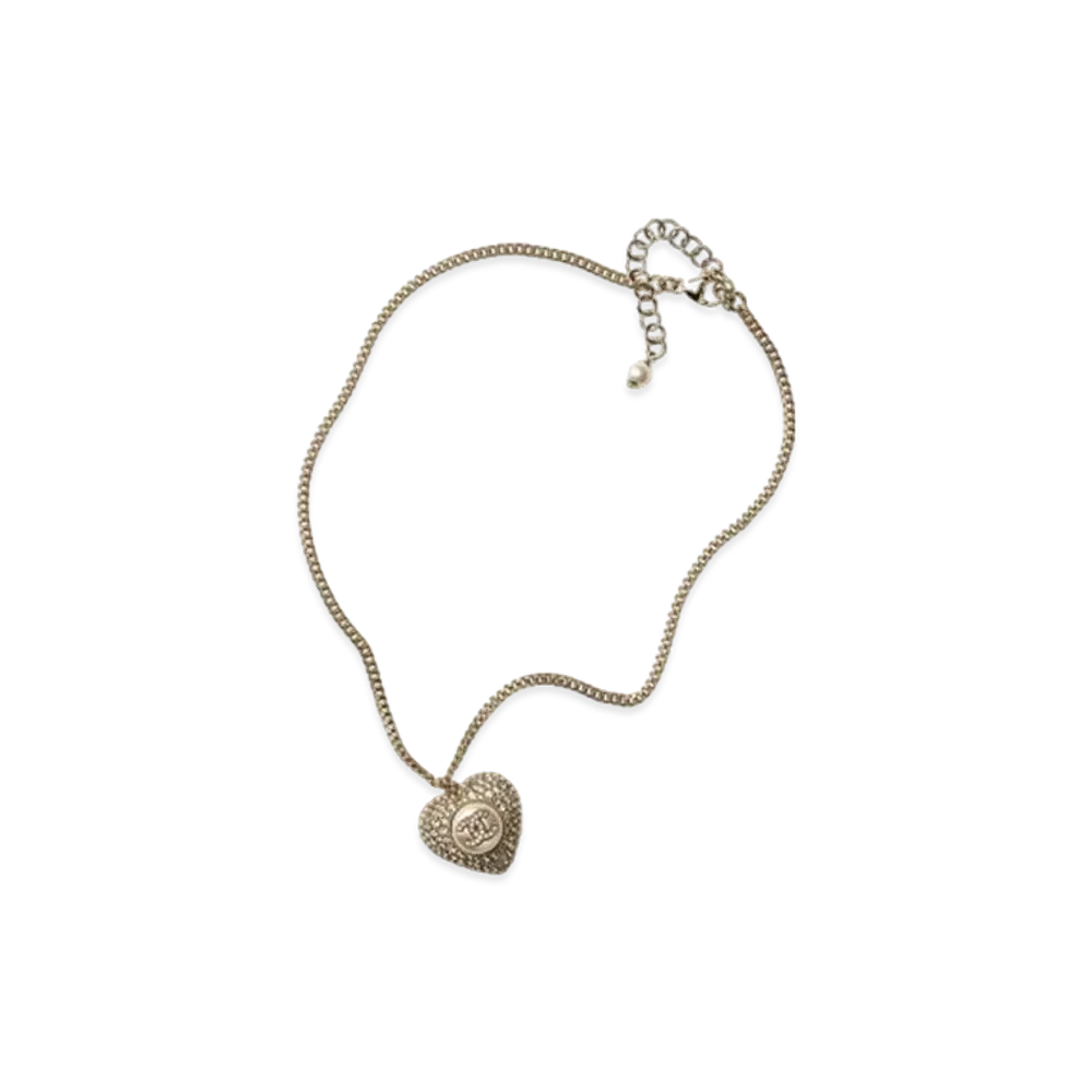 CHANEL CC Metal Strass Necklace "Gold"