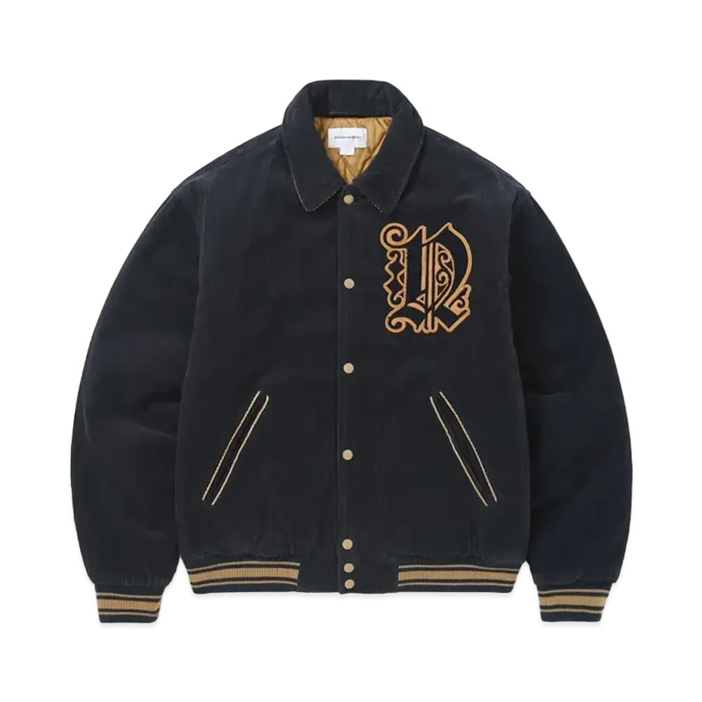 thisisneverthat Fortuna Corduroy Varsity Jacket "Navy"