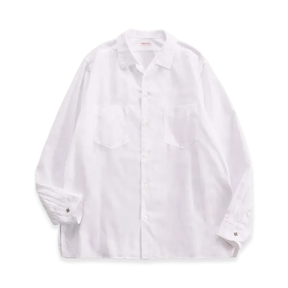 NICENESS C.Romeo Double Pocket Oxford Dress Shirt "White"