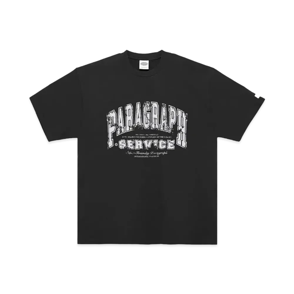 Paragraph Damaged Logo T Shirt "Black"