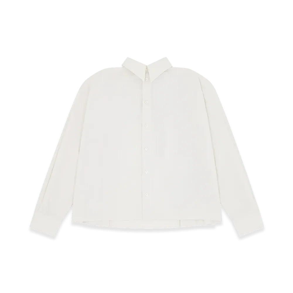 MM6 Maison Margiela Women's Poplin Shirt "Pinstripe White/Beige"