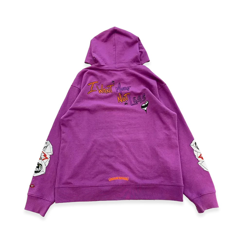 Chrome Hearts x Matty Boy 24AW I WANT MORE NOT LESS Pullover Hoodie "Purple"