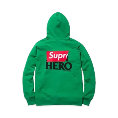Supreme x ANTIHERO Back Logo Zip Up SweatShirt "Green"