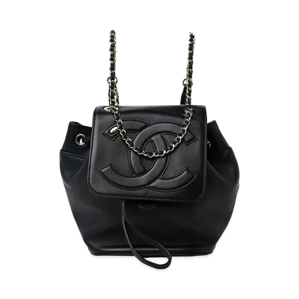 CHANEL Matelasse Chain Backpack Lambskin "Black/Gold"