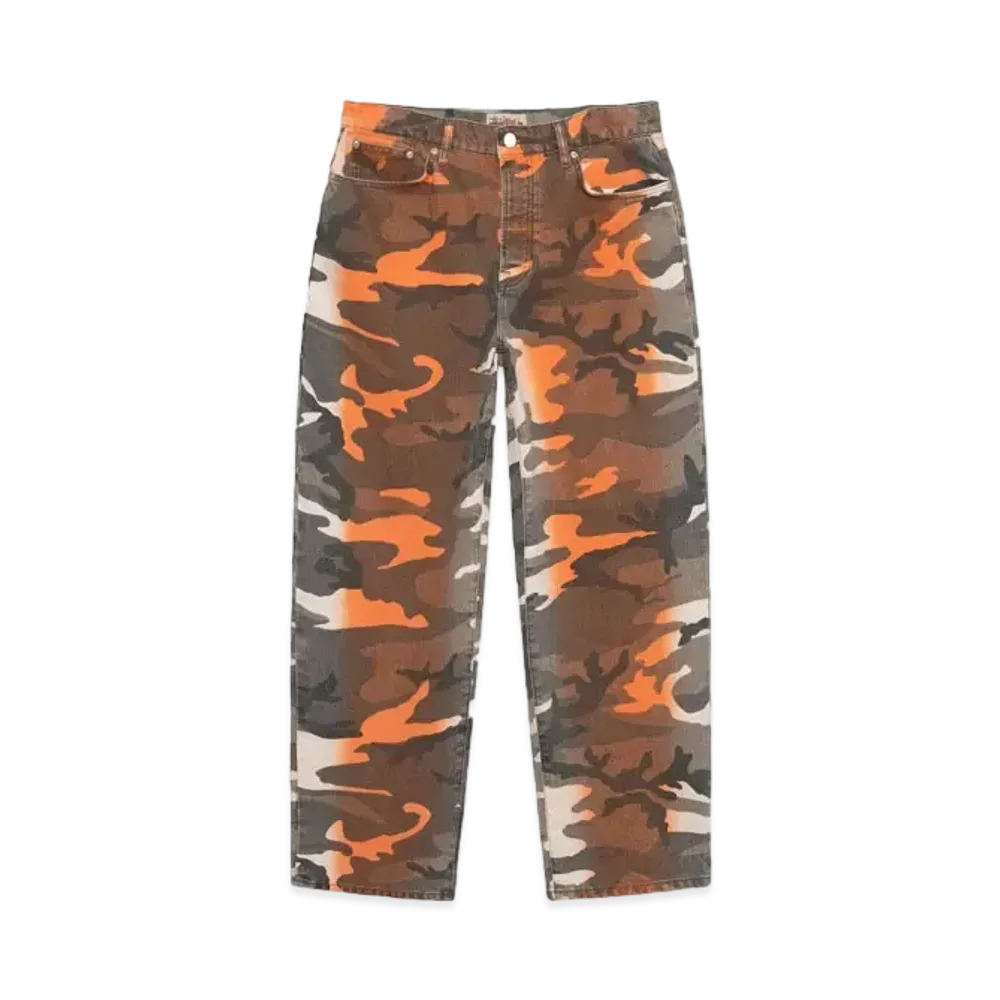 Stussy Spray Dye Big OL' Jeans "Orange Camo"