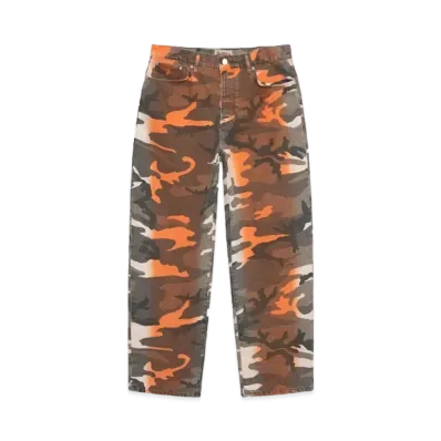 Stussy Spray Dye Big OL' Jeans "Orange Camo"