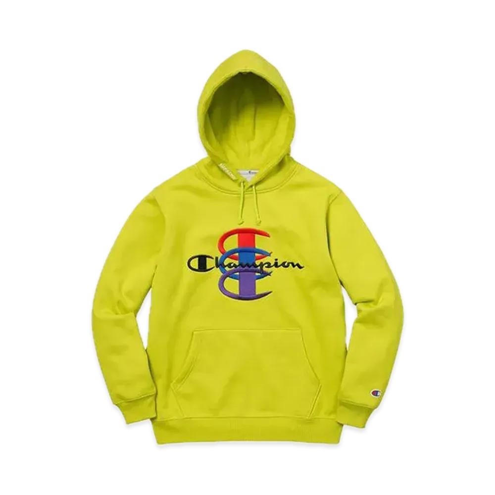 Supreme x Champion Stacked C Hooded Sweatshirt "Bright Green"