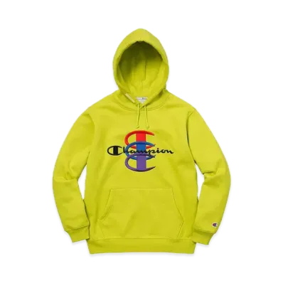 Supreme x Champion Stacked C Hooded Sweatshirt "Bright Green"