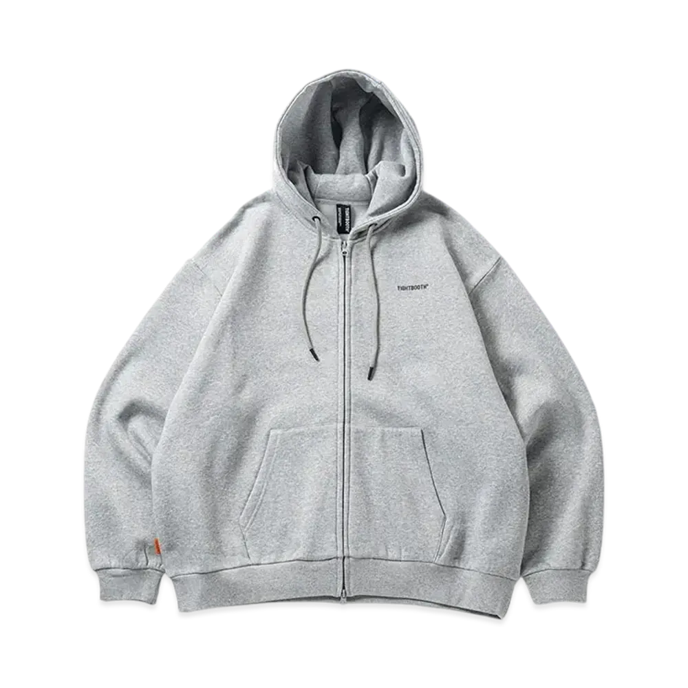 TIGHTBOOTH Logo Zip Hooded Sweat Shirt "Gray"