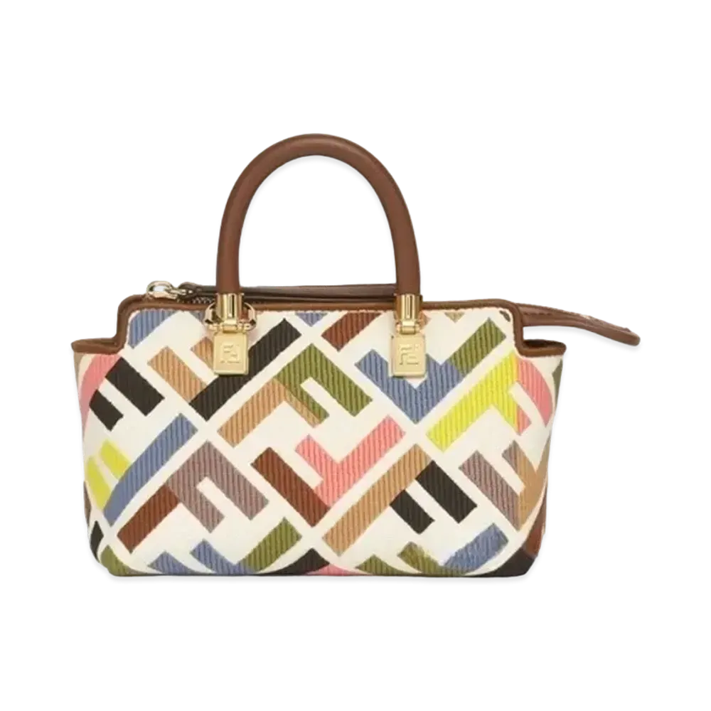 FENDI By The Way Mini Canvas Mini-Bag With FF Embroidery "Multicolor"