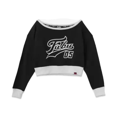 atmos pink x FUBU Off-Shoulder Top "Black"