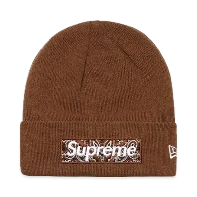 Supreme New Era Box Logo Beanie "Brown"