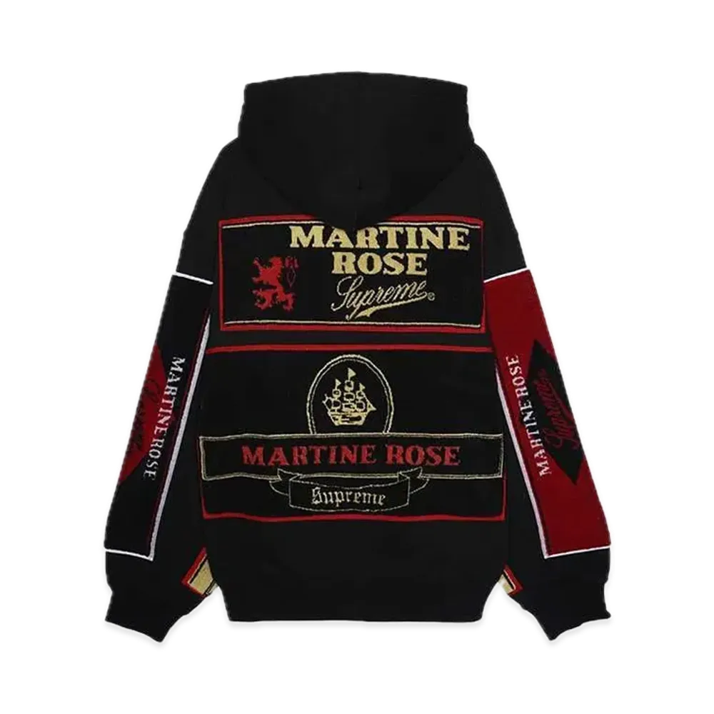Supreme x Martine Rose Towel Zip Up Hooded Sweatshirt "Black"