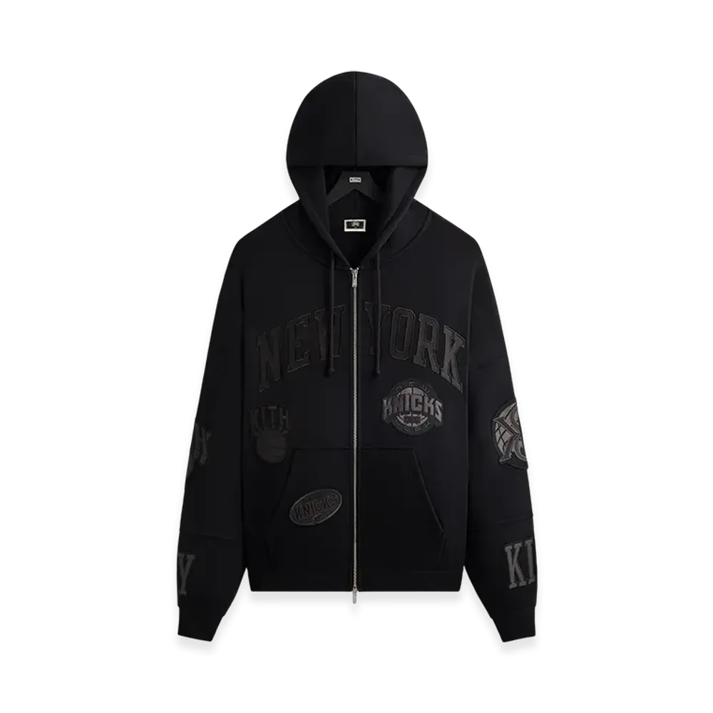 Kith x the New York Knicks Mash Up Braxton Vintage Hoodie "Black"