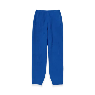 AURALEE Milled French Merino Rib Knit Pants "Royal Blue"
