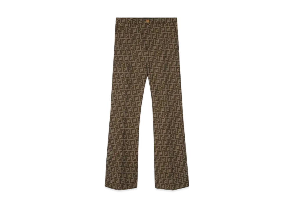 FENDI x Versace Fendace FF Flared Jacquard Pants "Brown"