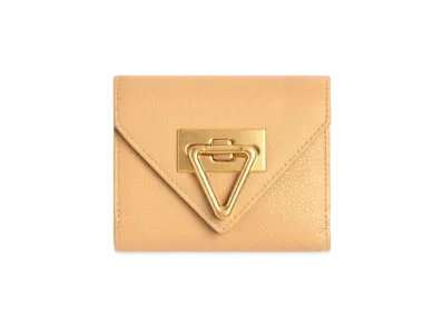 Bottega Veneta Trifold Zip Wallet "Almond"