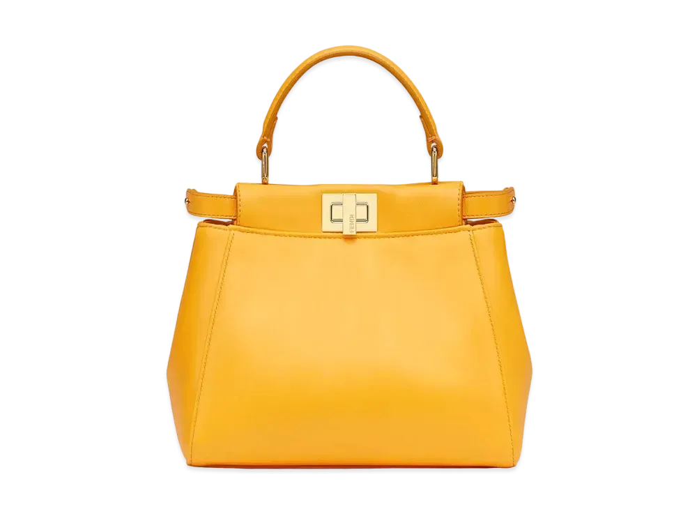 FENDI Peekaboo Mini Nappa Leather Bag "Orange"