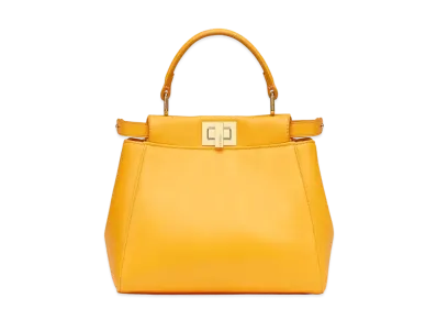FENDI Peekaboo Mini Nappa Leather Bag "Orange"