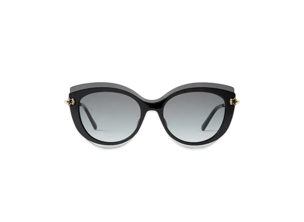 Jimmy Choo Clea Cat Eye Sunglasses With Shaded Lenses "Dark Grey/Black Rose Gold"