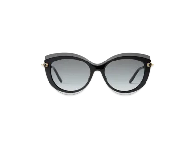 Jimmy Choo Clea Cat Eye Sunglasses With Shaded Lenses "Dark Grey/Black Rose Gold"