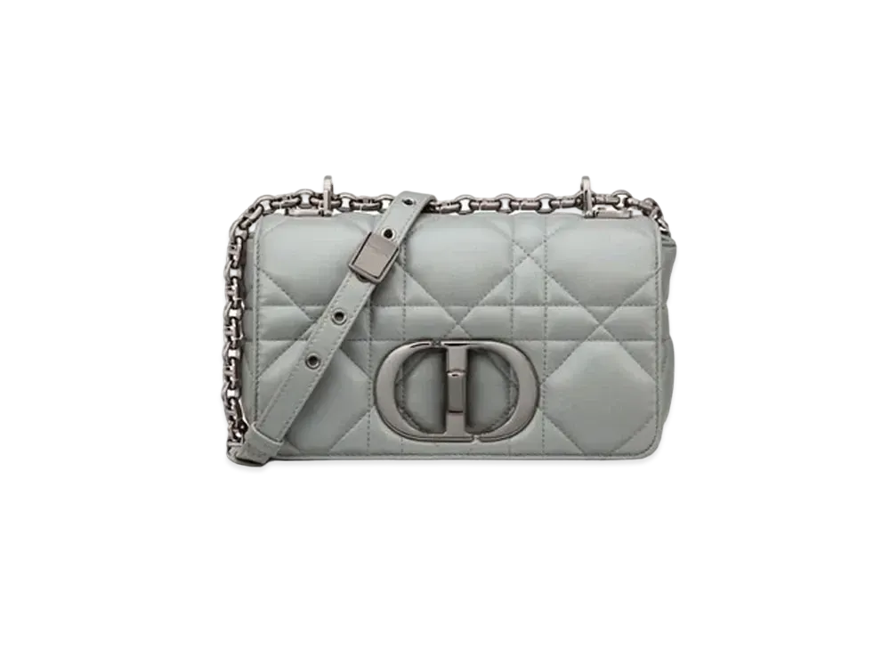 Dior Caro Small Bag Padd Macro Cannage Calfskin "Gray"