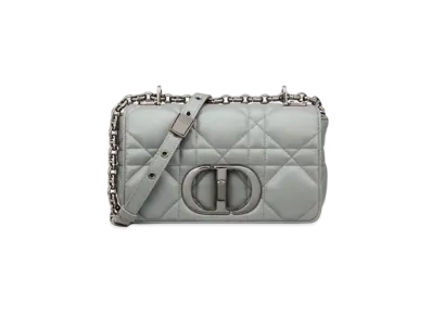 Dior Caro Small Bag Padd Macro Cannage Calfskin "Gray"