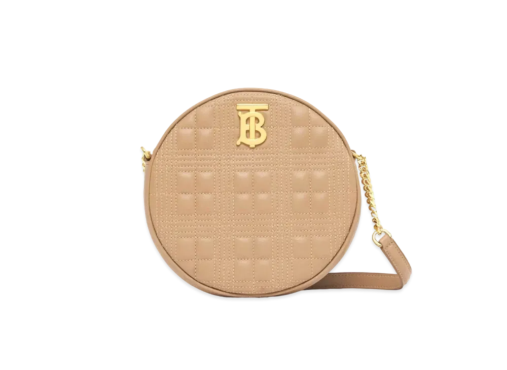 BURBERRY Quilted Lambskin Louise Bag "Camel"