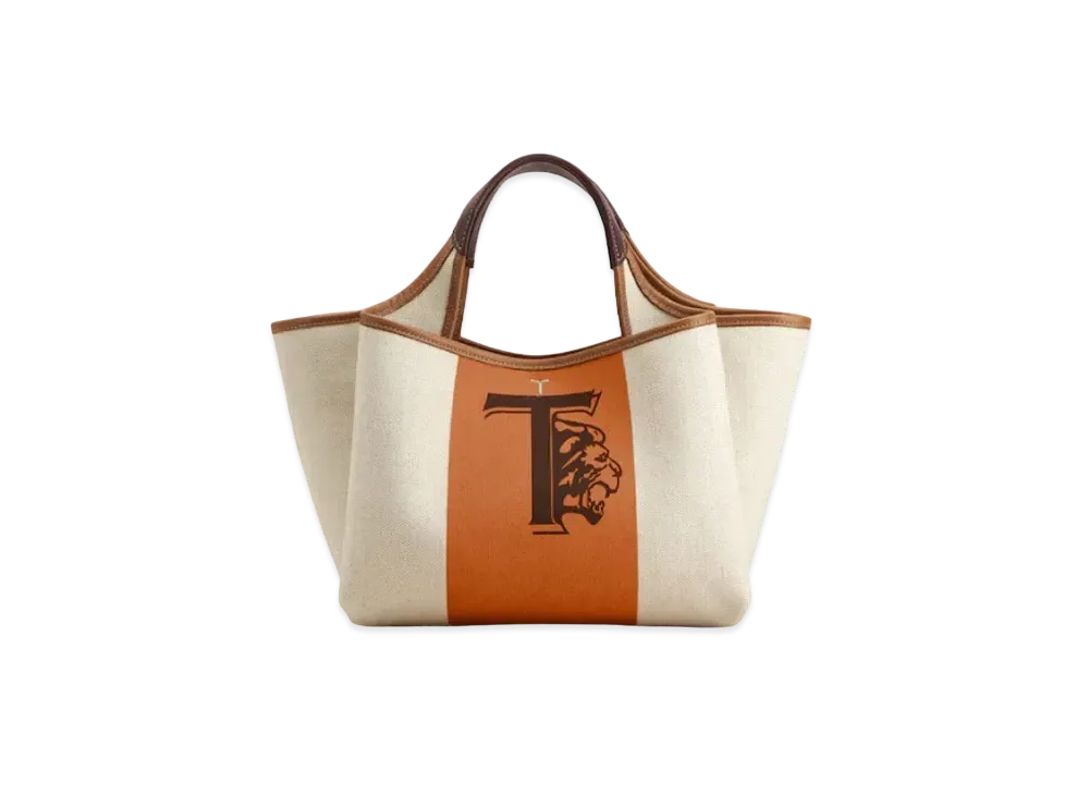TOD'S Apa 2 Manici Mini Tracolla Stampa "Beige/Orange/Brown"