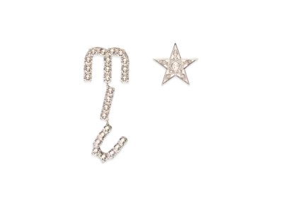 MIU MIU Crystal Charm With Piercing "Light Gray/Crystal"