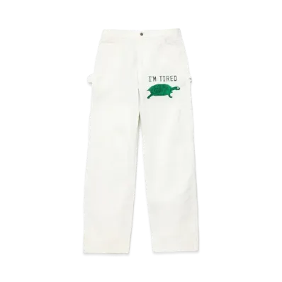 Cactus Plant Flea Market I'M Tired Painter Pant "White"