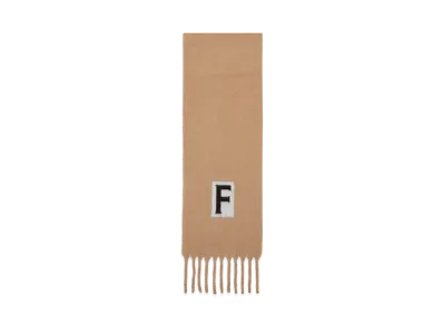Salvatore Ferragamo Scarf With Jacquard Detailing "Camel/Black"