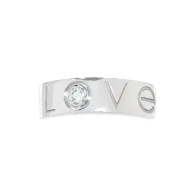 Cartier Love Ring 1P Diamond "White Gold"