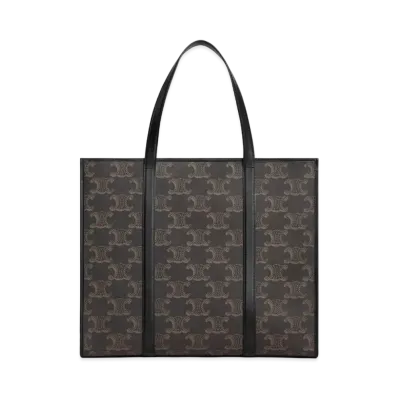 CELINE Large Cabas In Triomphe Canvas XL "Black"