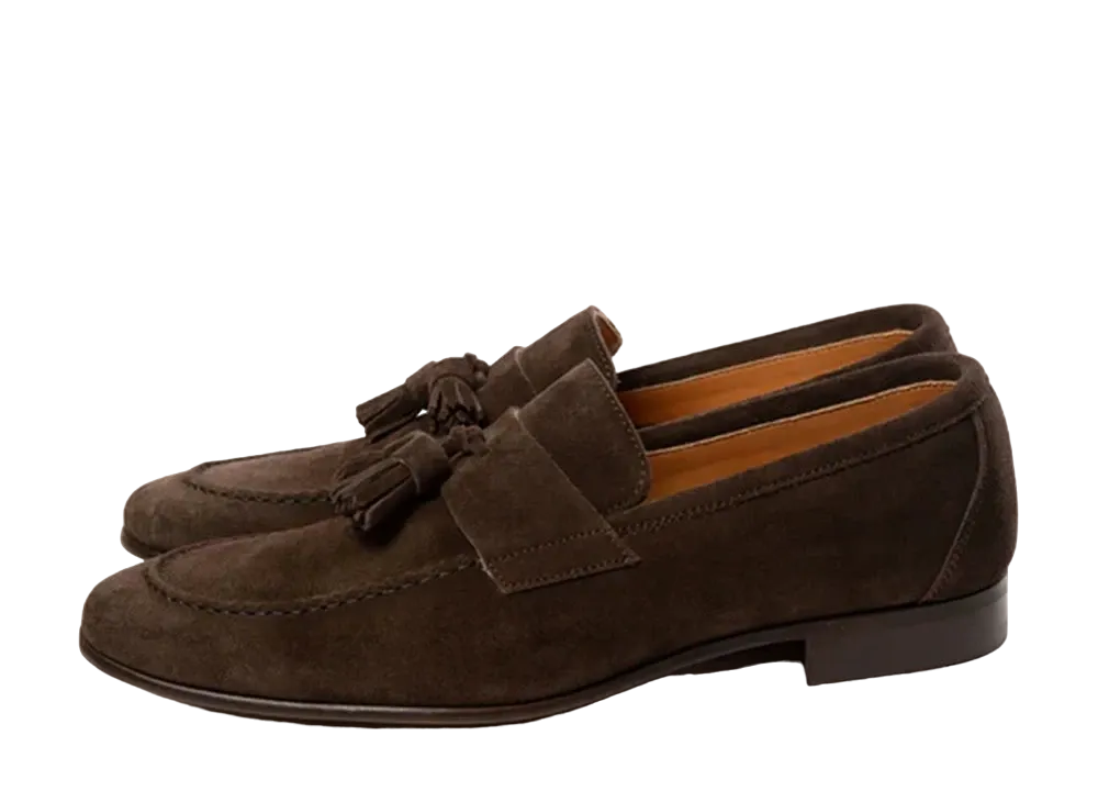 Berwick Tassel Loafer HO252 Suede "Dark Brown" 5206GOINDB