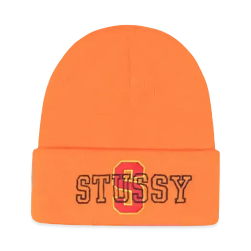 Stussy Cuff Beanie Varsity S "Orange"