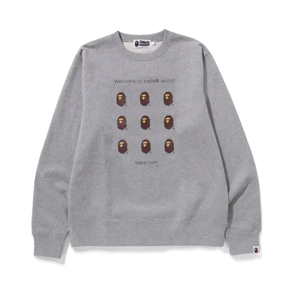 A BATHING APE Bape.com Crewneck "Gray"